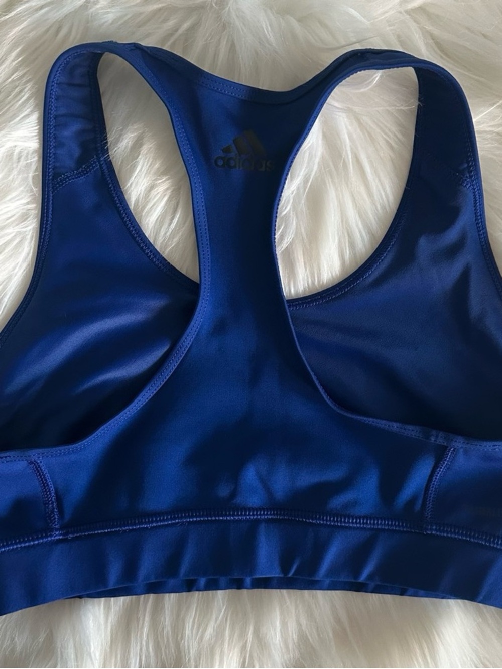 adidas Deep Blue Racerback Support Sports Bra